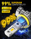 AUXITO H11/H8/H16 LED Fog Light Bulbs, 3000K Amber Yellow, 600% Brighter, Fanless Mini Size, Plug and Play, Pack of 2