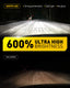 AUXITO H11/H8/H16 LED Fog Light Bulbs, 6500K Cool White, 600% Brighter, Fanless Mini Size, Plug and Play, Pack of 2