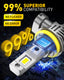 AUXITO H11/H8/H16 LED Fog Light Bulbs, 6500K Cool White, 600% Brighter, Fanless Mini Size, Plug and Play, Pack of 2