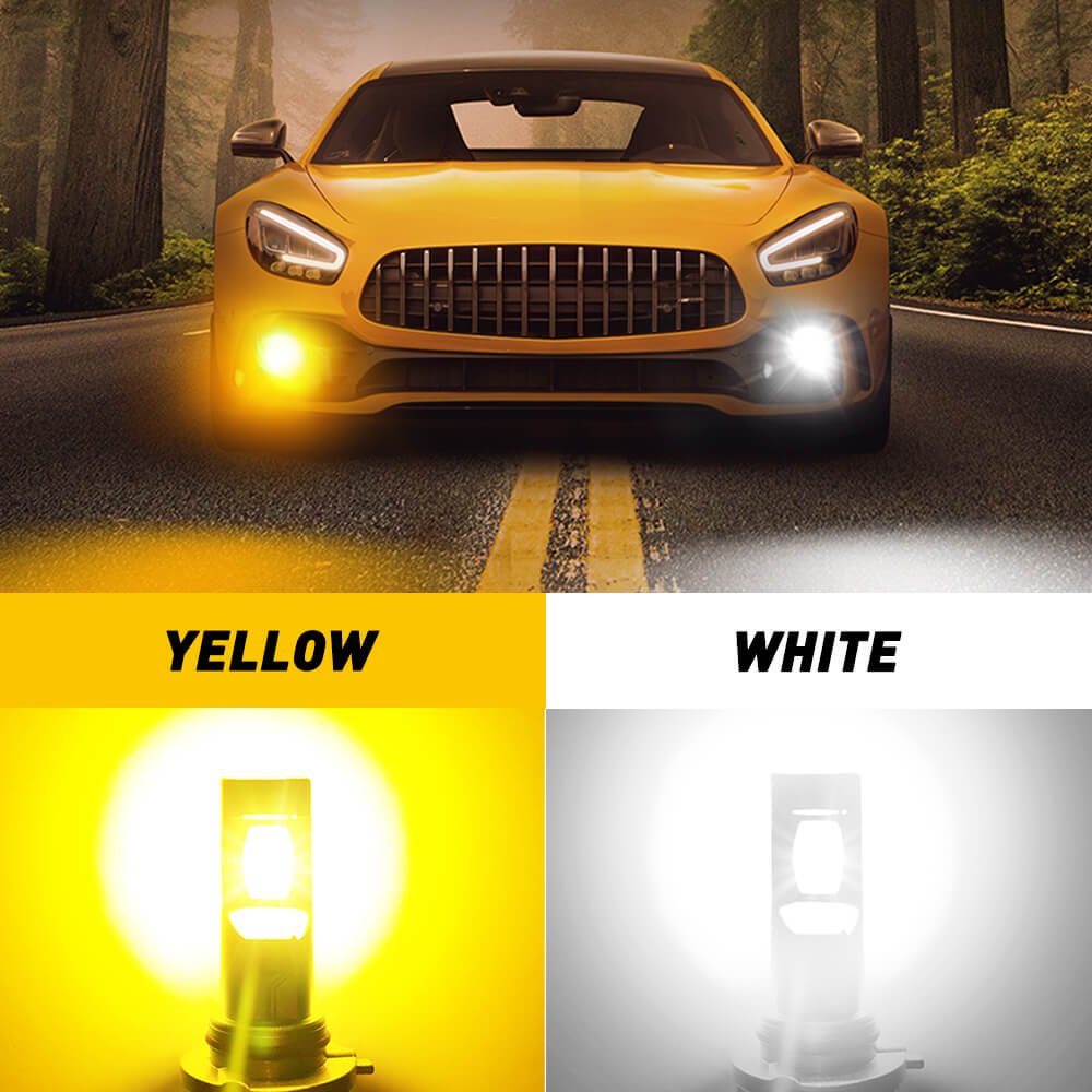 AUXITO H11 H8 H9 LED Fog Light Bulb 300% Brighter Fanless, 6000K White
