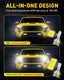 AUXITO H15 LED Daytime Running Light Bulb - Super Bright 13000LM, 600% Brighter than Halogen Headlights, 6500K Cool White