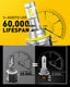 AUXITO H15 LED Daytime Running Light Bulb - Super Bright 13000LM, 600% Brighter than Halogen Headlights, 6500K Cool White