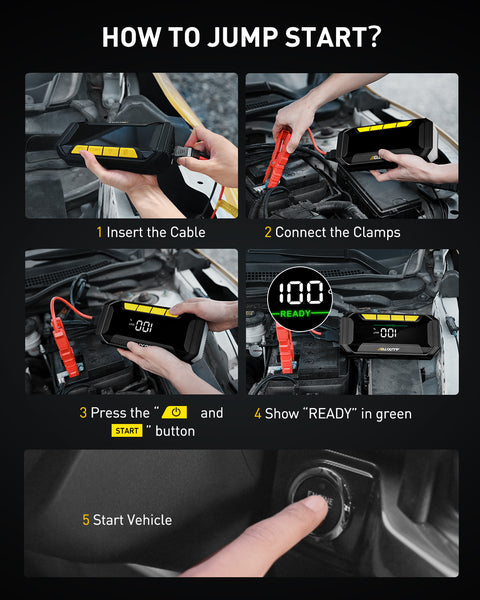 AUXITO J503 Portable 6000A Jump Starter 12V Battery Jump Box for Car & Truck