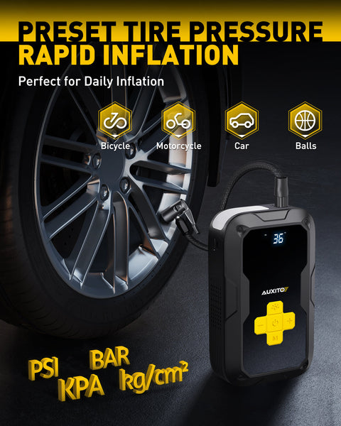 AUXITO Portable 3500A Jump Starter & Air Compressor, 150 PSI Tire Inflator, 12V for Gas & 8L Diesel Engines