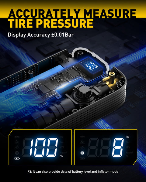 AUXITO Portable 3500A Jump Starter & Air Compressor, 150 PSI Tire Inflator, 12V for Gas & 8L Diesel Engines