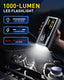 AUXITO T3 6000A Jump Starter, 12V Car Battery Jump Starter, Up to All Gas & 12L Diesel Engine with LED Display, Portable Jump Box with 3 Modes Flashlight and Jumper Cable, Storage Case