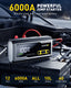 AUXITO T3 6000A Jump Starter, 12V Car Battery Jump Starter, Up to All Gas & 12L Diesel Engine with LED Display, Portable Jump Box with 3 Modes Flashlight and Jumper Cable, Storage Case