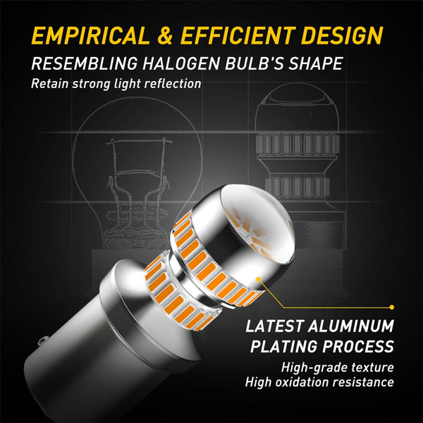 Lampadine LED 1157 Grandview - 2 Pezzi, 900 Lumen, Bianco Xenon 6500K, Per Luci Auto E Retromarcia