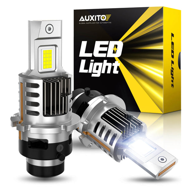 AUXITO Wireless D2S/D2R HID Bulbs - 20,000LM 6500K White, 500% Brighter, 16000RPM Cooling Fan, Xenon HID Replacement Lights