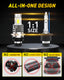 AUXITO Wireless D2S/D2R HID Bulbs - 20,000LM 6500K White, 500% Brighter, 16000RPM Cooling Fan, Xenon HID Replacement Lights