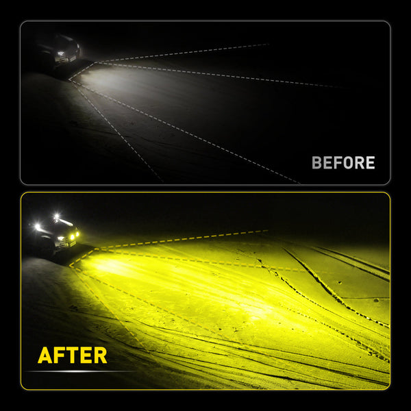 AUXITO X-Plore 1 Series | 7" Round Off-Road LED Auxiliary Spot/Driving Light (Combo) with Switchback DRL - 3000K Amber