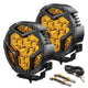 AUXITO X-Plore 1 Series | 7" Round Off-Road LED Auxiliary Spot/Driving Light (Combo) with Switchback DRL - 3000K Amber