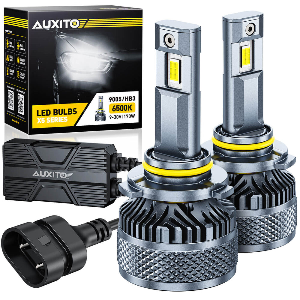 AUXITO X5 Series 9005/HB3 LED Headlight Bulbs, 32000LM 170W