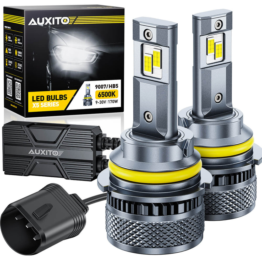 AUXITO X5 Series 9007 HB5 LED Headlight Bulbs, 32000LM 170W