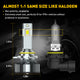 Brightest 9012 HIR2 LED Headlight Bulbs 120W 24000 Lumens 6500K White
