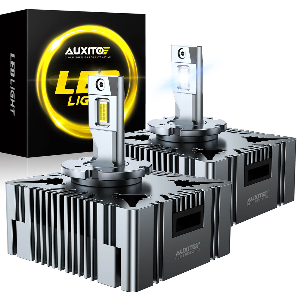 Brightest D5S HID Bulbs, 24000 Lumens 6000K White 500% Brightness, Xenon HID Replacement Lights