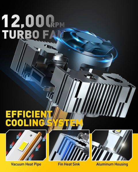 Brightest D5S HID Bulbs, 24000 Lumens 6000K White 500% Brightness, Xenon HID Replacement Lights