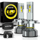 Brightest H4 LED Headlight Bulb 120W 24000 Lumens 6500K White 9003 Motorcycle Headlight with External Driver