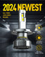 Brightest H4 LED Headlight Bulb 120W 24000 Lumens 6500K White 9003 Motorcycle Headlight with External Driver