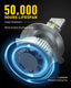 Brightest H4 LED Headlight Bulb 120W 24000 Lumens 6500K White 9003 Motorcycle Headlight with External Driver