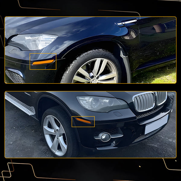 Bumper Reflector Side Marker Light for BMW X6 E71/E72 2008-2014, Amber