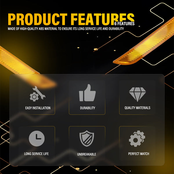 Bumper Reflector Side Marker Light for BMW X6 E71/E72 2008-2014, Amber