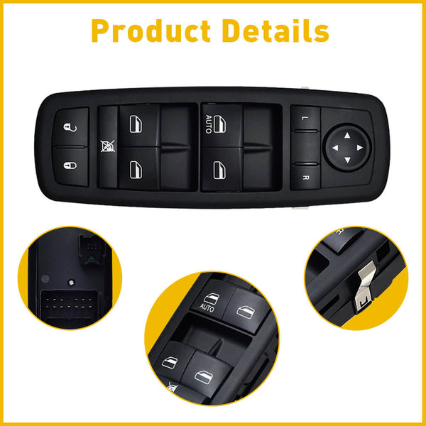 Car Power Master Window Switch For 2011-2016 Dodge Journey 8+13 Pins Without Power Folding Mirrors