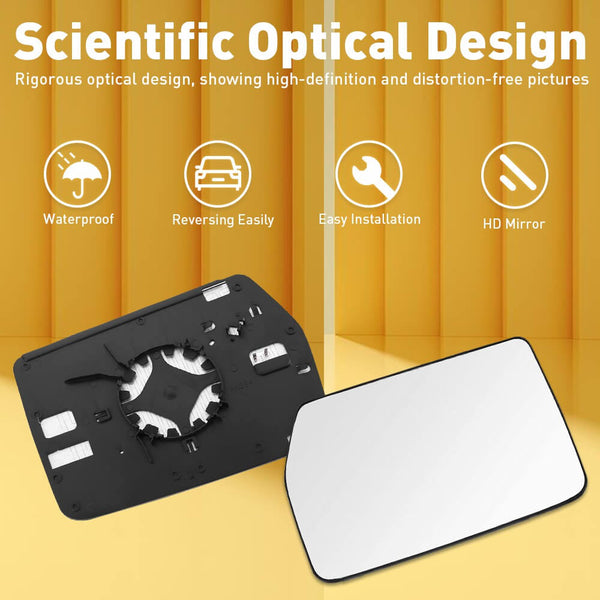 Car Rearview Side Heated Mirror Glass for 2004-2010 Ford F150, 2006-2008 Lincoln Mark LT