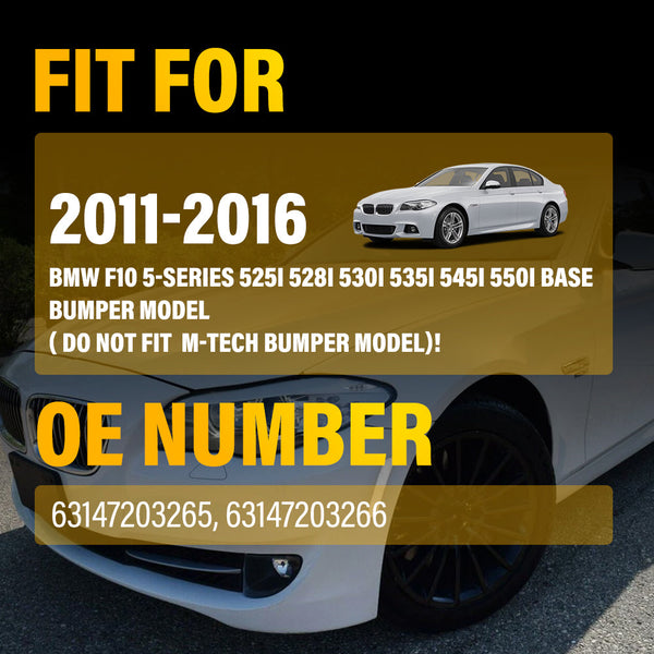 Clear Bumper Reflector Side Marker Light for BMW 5 Series F10 2011-2016