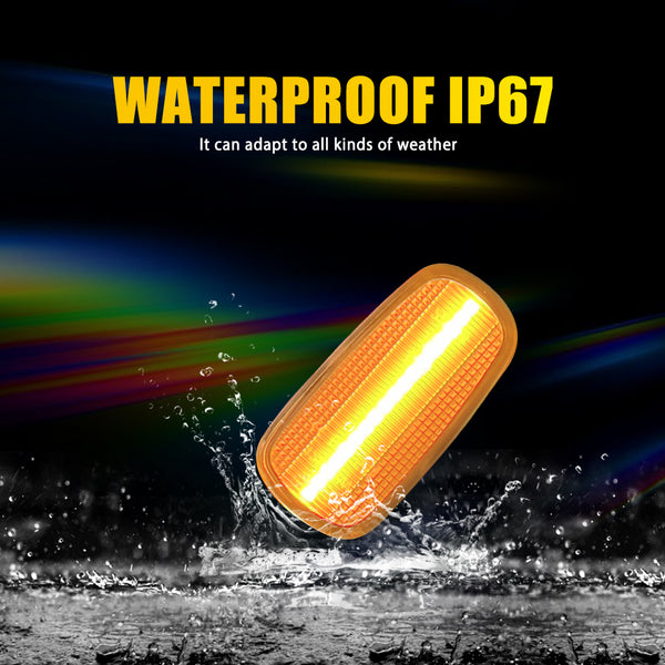 Clear Dynamic LED Side Marker Light for Lexus SC430/IS300 2001-2005, Front Bumper