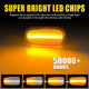Clear Dynamic LED Side Marker Light for Lexus SC430/IS300 2001-2005, Front Bumper