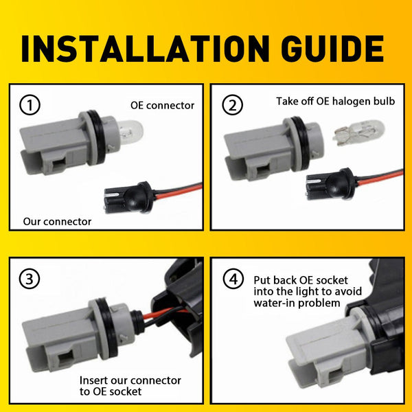 Clear Dynamic LED Side Marker Light for VW Golf MK4/Jetta/Passat, Front Fender