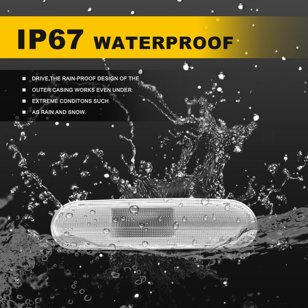 Clear LED Side Marker Light Housing for Honda Civic 2002-2005, Front/Rear