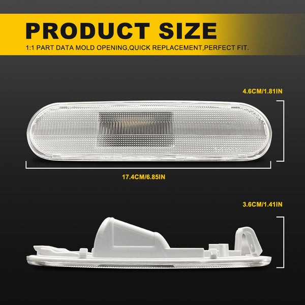 Clear LED Side Marker Light Housing for Honda Civic 2002-2005, Front/Rear