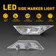 Clear LED Side Marker Light with Bulbs for Honda Civic 2016-2021, Front Bumper