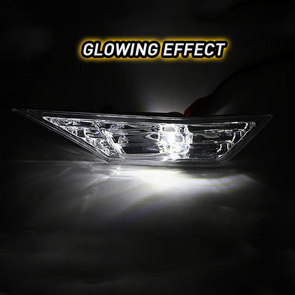 Clear LED Side Marker Light with Bulbs for Honda Civic 2016-2021, Front Bumper