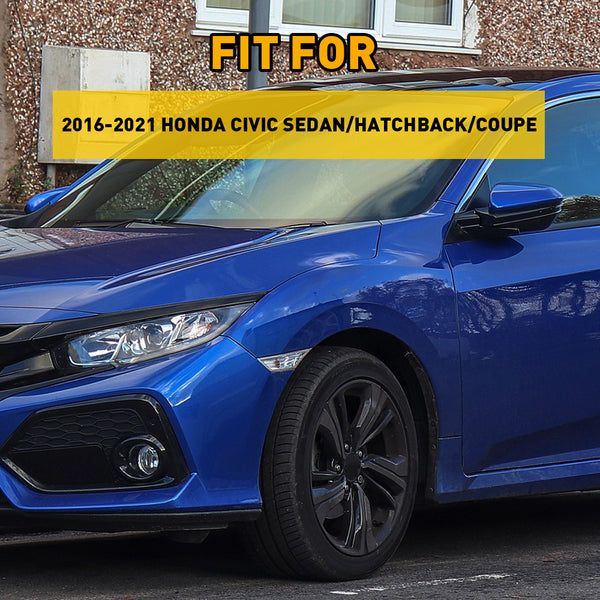 Clear LED Side Marker Light with Bulbs for Honda Civic 2016-2021, Front Bumper