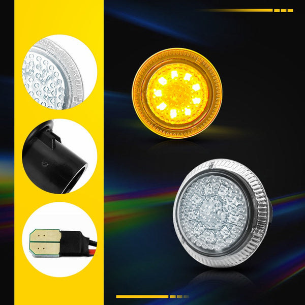 Clear Lens Amber LED Side Marker Light for Ford Transit Connect 2010-2021, Front