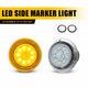 Clear Lens Amber LED Side Marker Light for Ford Transit Connect 2010-2021, Front