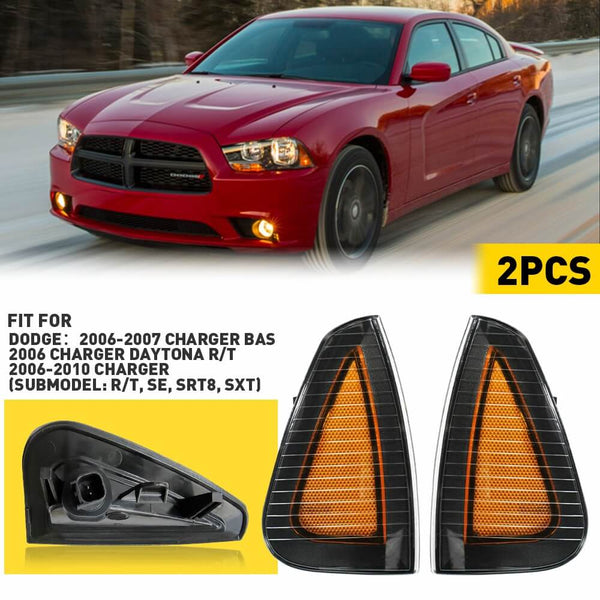 Corner Light Turn Signal Light for 2006 Dodge Charger Daytona, 2006-2007 Charger Base, 2006-2010 Dodge Charger (with Halogen Bulb)