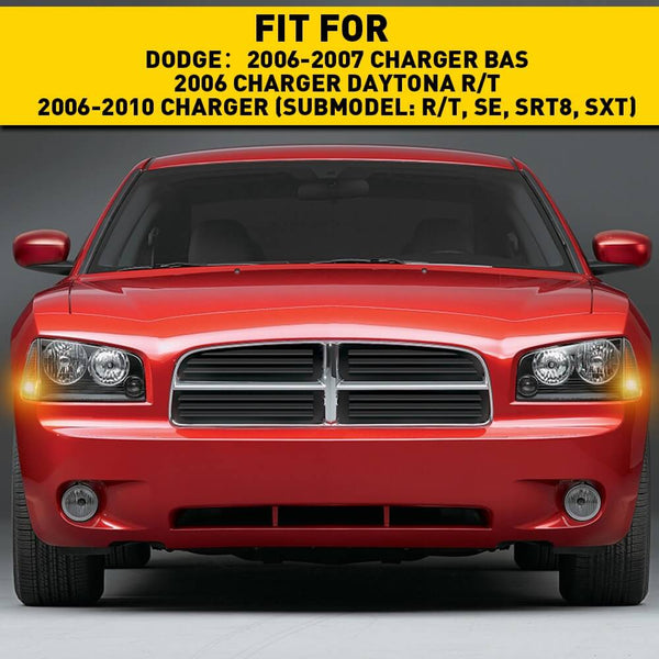 Corner Light Turn Signal Light for 2006 Dodge Charger Daytona, 2006-2007 Charger Base, 2006-2010 Dodge Charger (with Halogen Bulb)