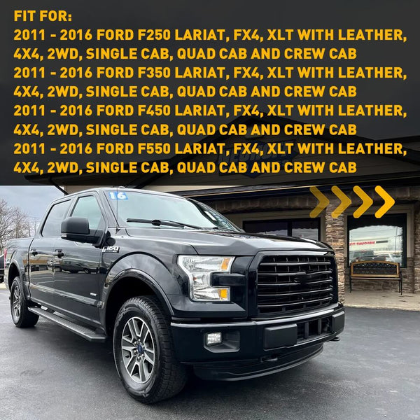 Driver Side Bottom Perforated Leather Seat Cover Fits 2011 - 2016 Ford F250 / F350 / F450 / F550