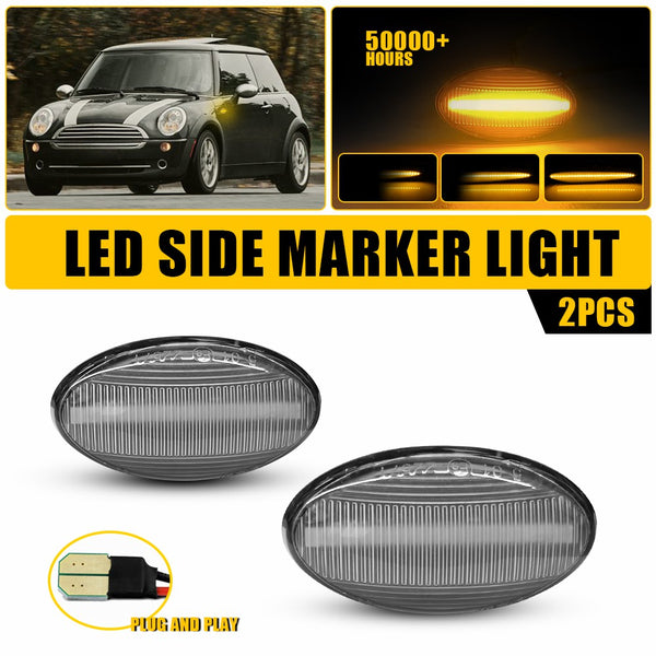 Dynamic LED Side Marker Light for Mini Cooper R50/R52/R53 2002-2008, Front Fender