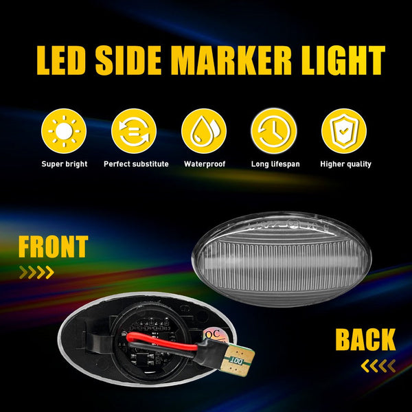 Dynamic LED Side Marker Light for Mini Cooper R50/R52/R53 2002-2008, Front Fender