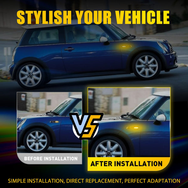 Dynamic LED Side Marker Light for Mini Cooper R50/R52/R53 2002-2008, Front Fender