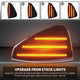 Dynamic Sequential LED Corner Light Front Side Marker Light 3 Row LED Beams for 2006-2010 Dodge Charger