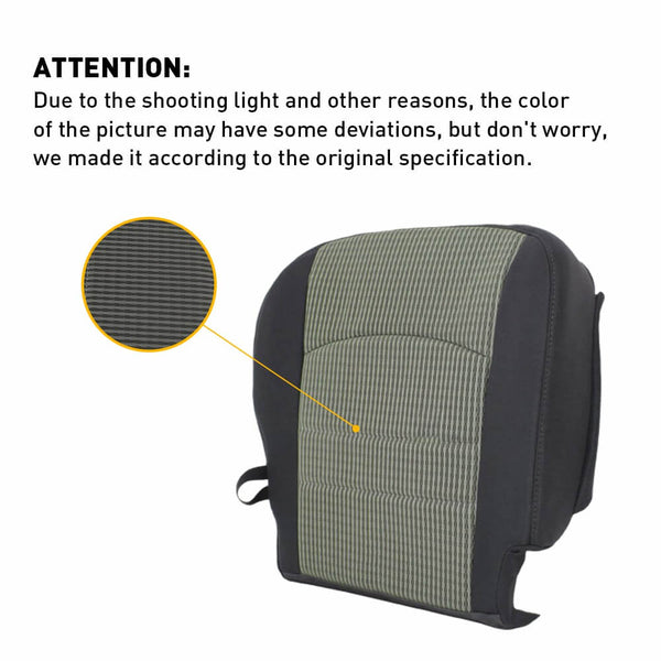 For 2009 - 2012 Dodge Ram 1500 2500 3500 4500 5500 Driver Side Bottom Cloth Seat Cover