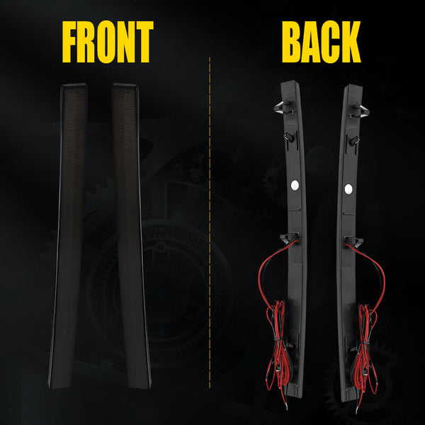 For 2014-2019 Chevrolet Corvette C7 Smoked Len Red LED Rear Bumper Reflector Lights