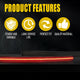 For 2014-2019 Chevrolet Corvette C7 Smoked Len Red LED Rear Bumper Reflector Lights