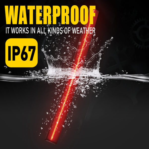 For 2014-2019 Chevrolet Corvette C7 Smoked Len Red LED Rear Bumper Reflector Lights